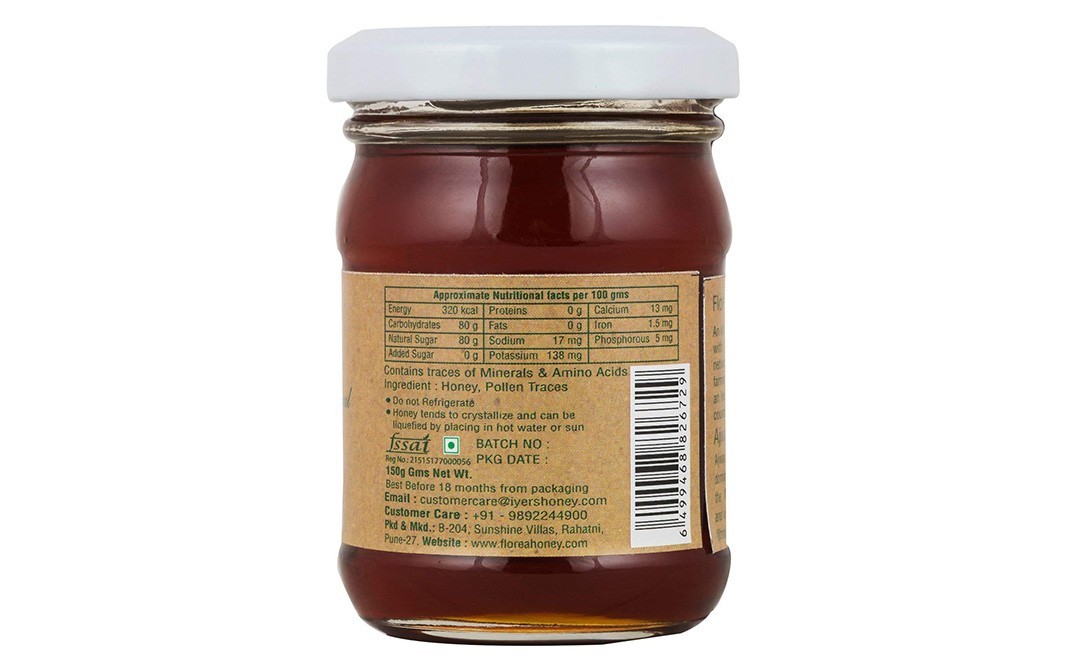 Florea Ajwain Floral Raw Honey    Glass Jar  150 grams